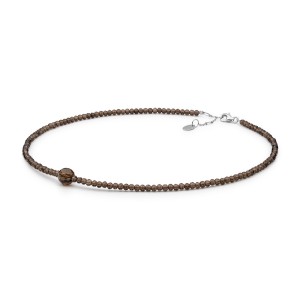 Colier din cuart smoky si argint 38 cm DiAmanti 244-30C-G (Argint 925‰ 0,75 g.)